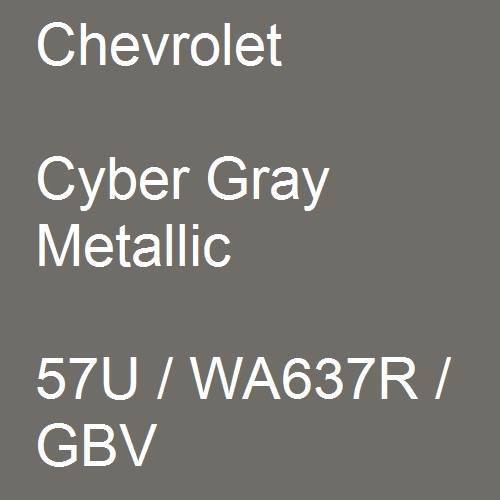 Chevrolet, Cyber Gray Metallic, 57U / WA637R / GBV.
